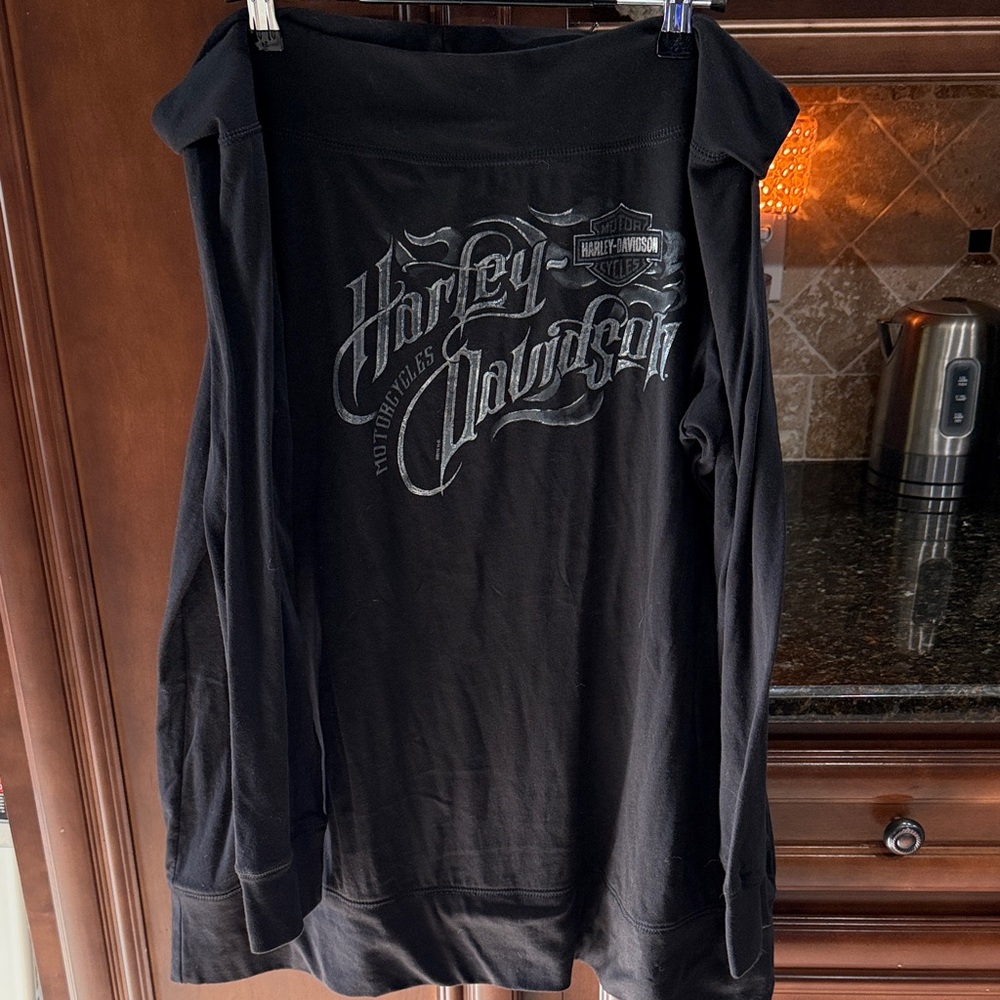 Harley-Davidson Black Sweatshirt with Silver Logo 1X